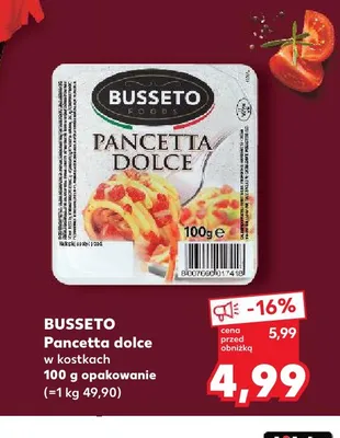 Pancetta dolce w kostkach Busseto promocja w Kaufland