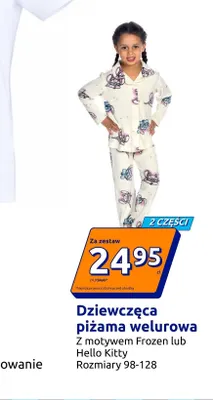 Dziewczęca piżama welurowa z motywem Hello Kitty promocja w Action