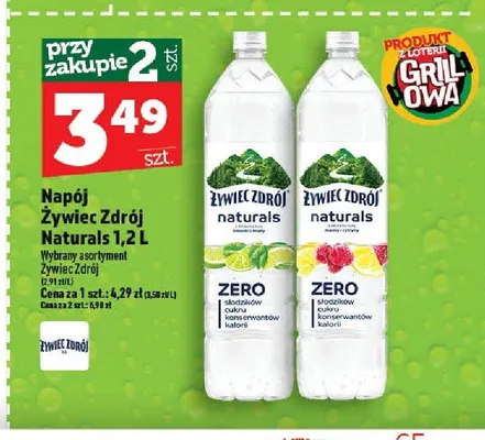 Napój Żywiec Zdrój Naturals malina i cytryna promocja w TOPAZ