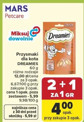 Przysmaki dla kota różne rodzaje promocja w Carrefour Market