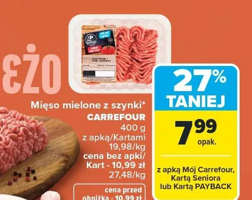 Mięso mielone z szynki Carrefour promocja w Carrefour