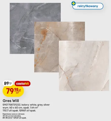 Gres Will silver promocja w Castorama
