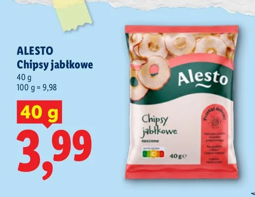 Chipsy jabłkowe Alesto promocja w Lidl