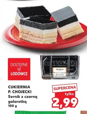Sernik z czarną galaretką Cukiernia P. Chojecki promocja w Kaufland