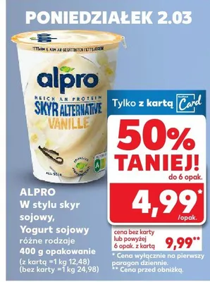 W stylu skyr sojowy. Yogurt sojowy różne rodzaje 400g opakowanie promocja w Kaufland