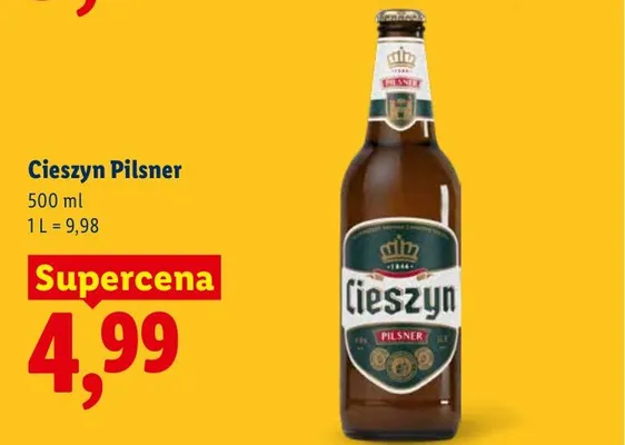 Piwo Cieszyn Pilsner promocja w Lidl