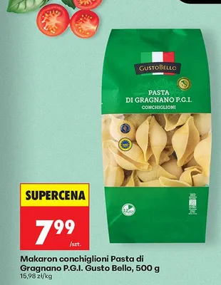 Makaron conchiglioni Pasta di Gragnano P.G.I. promocja w Biedronka