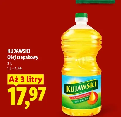 Olej rzepakowy Kujawski promocja w Lidl