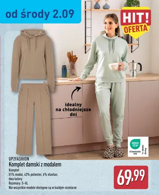 Komplet damski z modalem UP2FASHION promocja w Aldi
