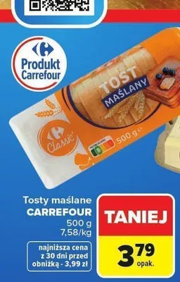 Tosty maślane Carrefour Classic promocja w Carrefour Market