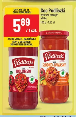 Sos boloński Pudliszki promocja w POLOmarket