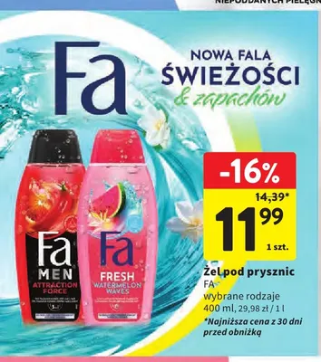 Żel pod prysznic Fa Fresh Watermelon Waves promocja w Intermarche
