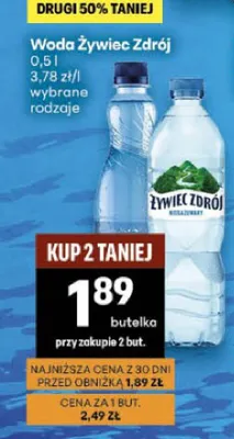 Woda Żywiec Zdrój promocja w Delikatesy Centrum