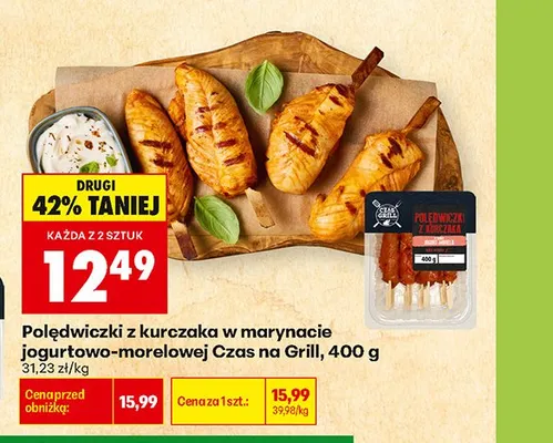 Polędwiczki z kurczaka w marynacie jogurtowo-morelowej Czas na Grill promocja w Biedronka