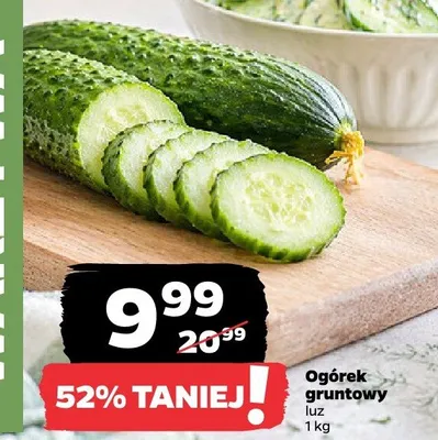 Ogórek gruntowy luz promocja w Netto