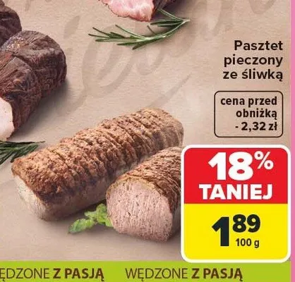 Pasztet pieczony ze śliwką Wędzarnia Dubielak promocja w Carrefour
