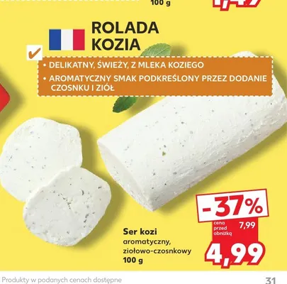 Ser kozi ziołowo-czosnkowy promocja w Kaufland