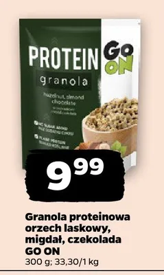 Granola proteinowa orzech laskowy migdał czekolada GO ON promocja w Netto