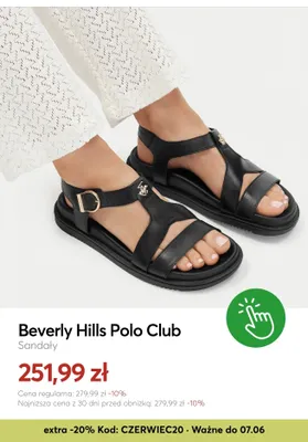 Sandały Beverly Hills Polo Club promocja w eobuwie.pl