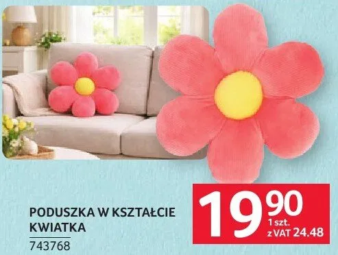Poduszka w kształcie kwiatu promocja w Selgros