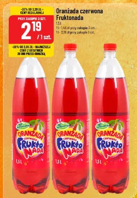 Napój oranżada czerwona Fruktonada promocja w POLOmarket