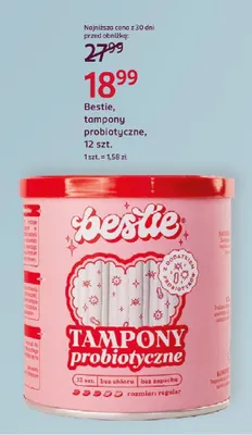 Tampony probiotyczne Bestie promocja w Rossmann
