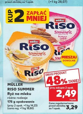 Ryż na mleku Honey Cake Müller Riso Summer promocja w Kaufland