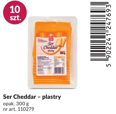 Ser Cheddar - plastry promocja w Makro