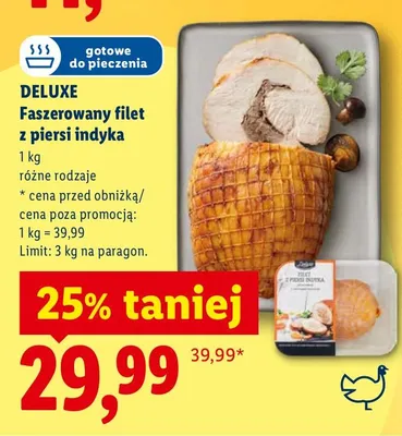 Faszerowany filet z piersi indyka, różne rodzaje promocja w Lidl