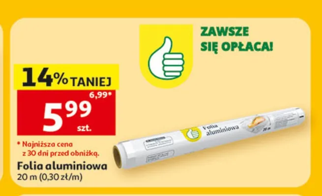 Folia aluminiowa promocja w Auchan