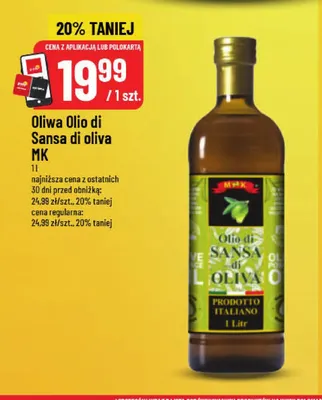 Oliwa Olio di Sansa di oliva MK promocja w POLOmarket