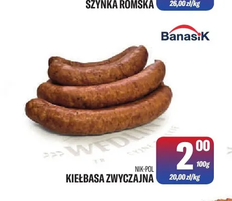 Kiełbasa zwyczajna Nik-Pol promocja w Tomi Markt