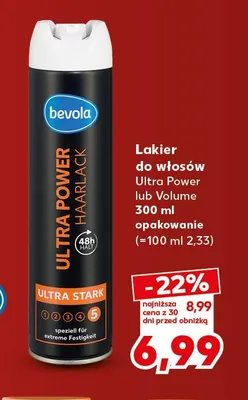 Lakier do włosów Ultra Power Bevola promocja w Kaufland