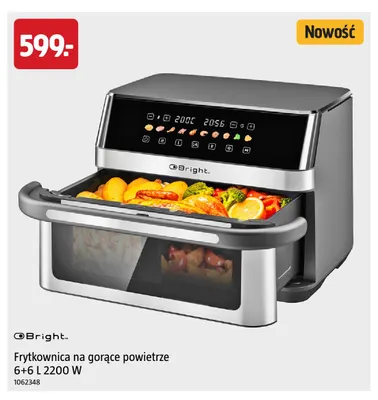Frytkownica na gorące powietrze 6+6 l Bright promocja w Jula