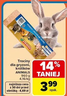 Trociny dla gryzoni, królików promocja w Carrefour