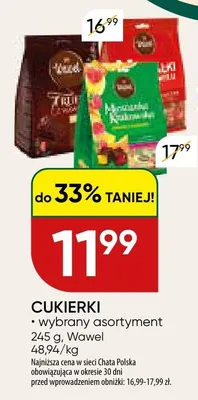 Cukierki wybrany asortyment promocja w Chata Polska