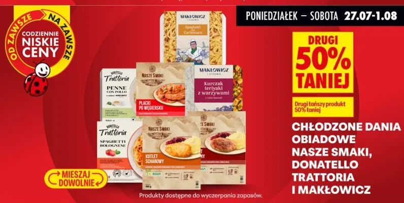 Danie gotowe Spaghetti Carbonara Makłowicz i Synowie promocja w Biedronka