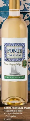 Wino Ponte Portugal White Medium Dry 750ml promocja w Selgros