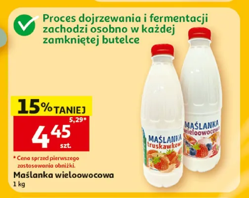 Maślanka wieloowocowa Pewni Dobrego promocja w Auchan