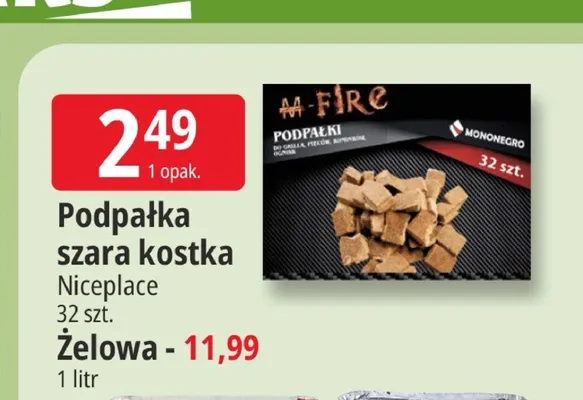 Podpałka szara kostka Niceplace promocja w Leclerc