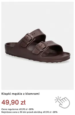 Klapki męskie z klamrami promocja w Medicine