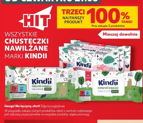 Chusteczki nawilżane Kindii promocja w Kaufland