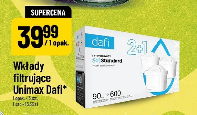 Wkłady filtrujące Unimax Dafi 3-pak promocja w POLOmarket