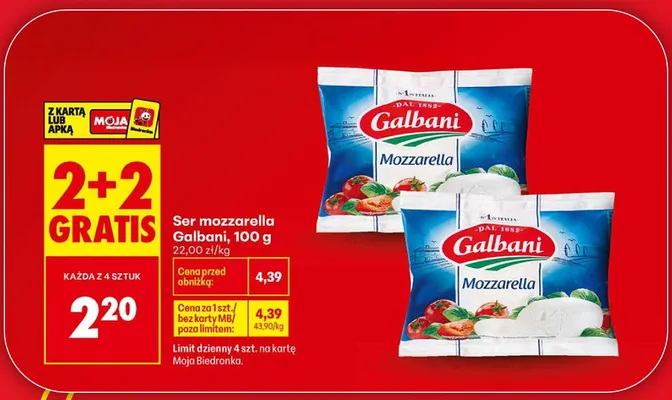 Ser mozzarella Galbani promocja w Biedronka