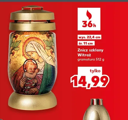 Znicz szklany Witraż promocja w Kaufland