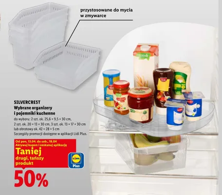Wybrane organizery i pojemniki kuchenne DRUGI -50% promocja w Lidl