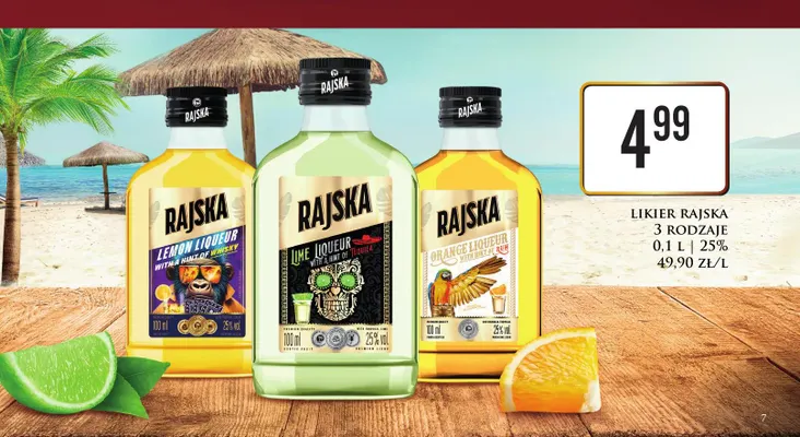 Likier Rajska Orange Liqueur with a hint of rum promocja w Dino