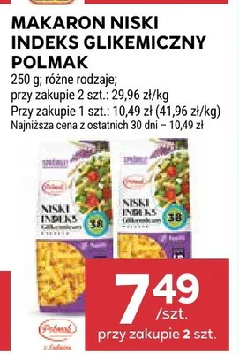 Makaron niski indeks glikemiczny Polmak promocja w Stokrotka