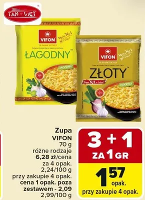 Zupa łagodny, złoty promocja w Carrefour