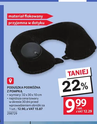 Poduszka podróżna z pompką promocja w Selgros